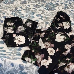 Victoria sport white and pink flower hoodie